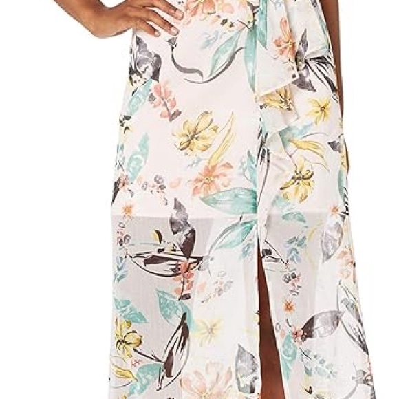 BCBGeneration Multicolor Floral Wrap Dress - Picture 1 of 5